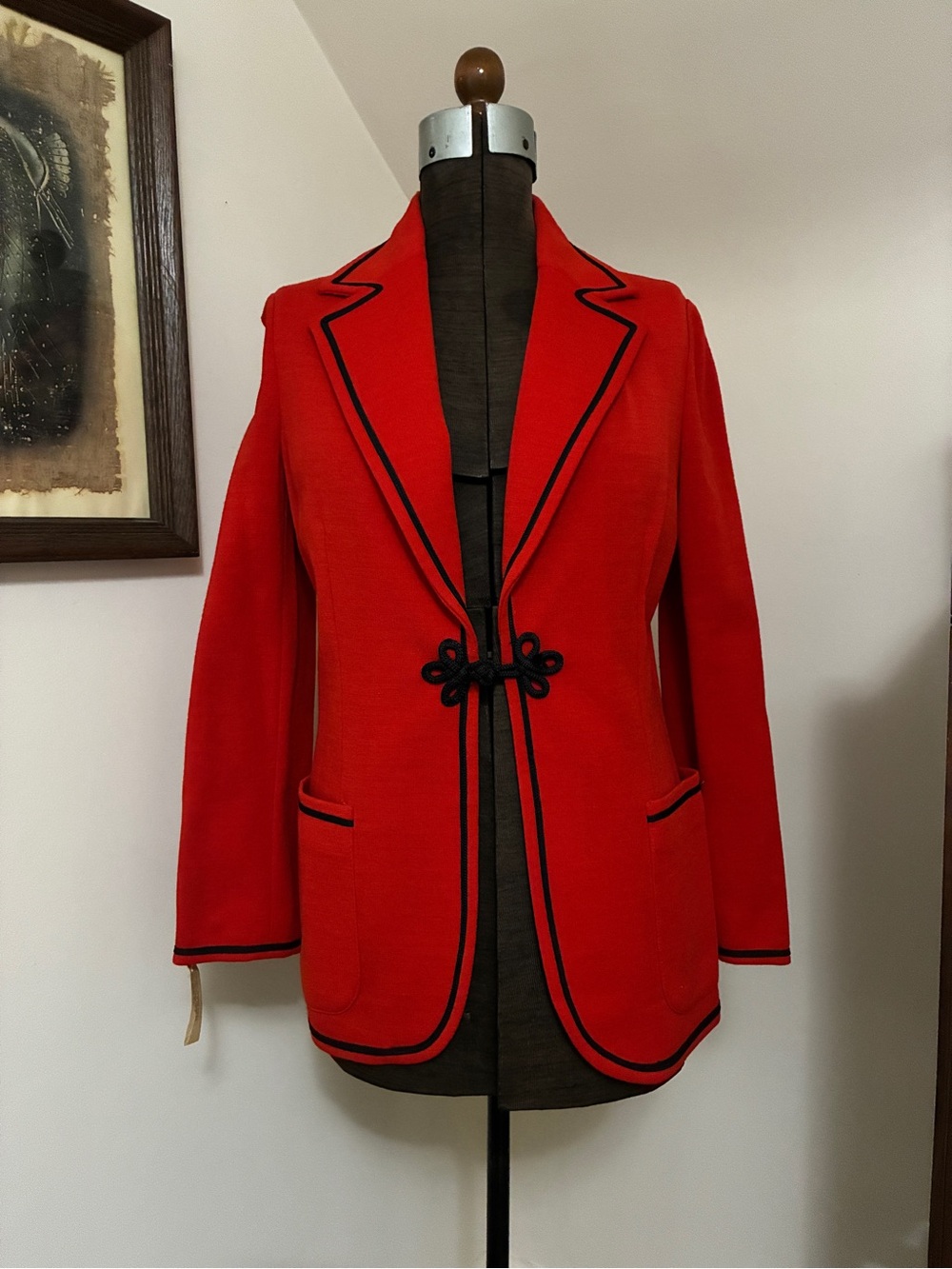 NWT Vintage Act III Contrast-Trim Blazer Jacket - Picture 1 of 15